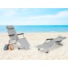 Skládací lehátko 2v1 ModernHome ZRL010F šedá 07