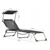Zahradní lehátko ModernHome ZRL007 černá 03