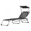 Zahradní lehátko ModernHome ZRL007 černá 05