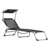 Zahradní lehátko ModernHome ZRL007 černá