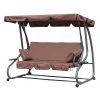 Rozkládací zahradní houpačka MultiGarden 2v1 hnědá