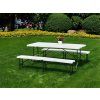 Skládací pivní set MultiGarden 180 cm bílý -  na zahadě