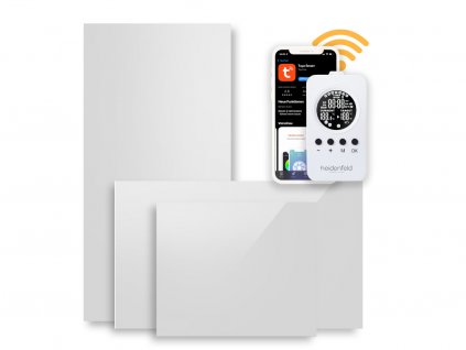 Heidenfeld HF-HP120 infravörös fűtőpanel alkalmazással - fehér