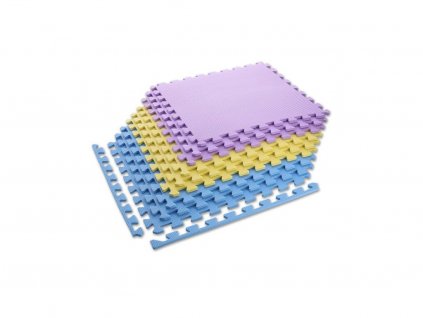 Védőszőnyeg puzzle HMS MP10 sárga-kék-lila
