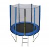 Blue trampoline with ladder