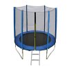 Blue trampoline with ladder