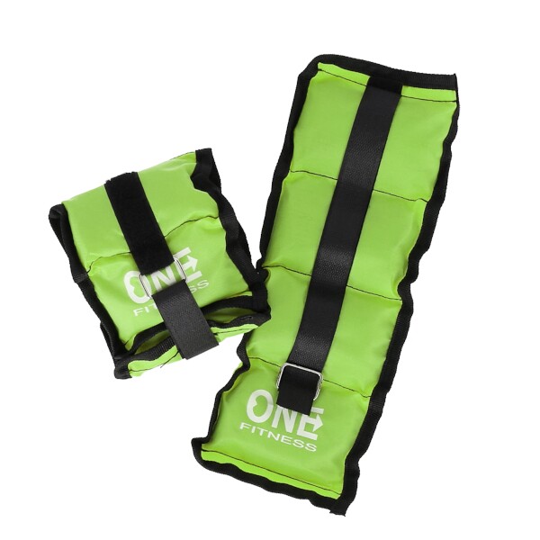One Fitness WW01 Záťaže na zápästie 2 x 0,7kg Farba: zelená