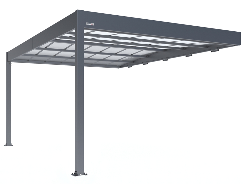 Kovový prístrešok / carport Trigano Jardin Libeccio Wall