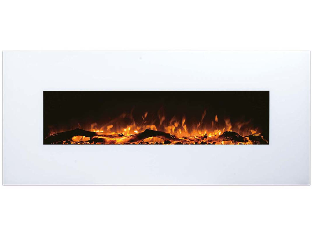 Elektrický krb Heidenfeld HF-WK300 107x55 cm Farba: biela