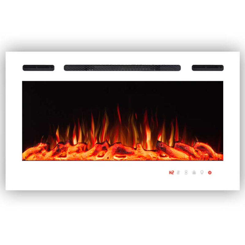 Elektrický krb Heidenfeld HF-WK200 100x55 cm Farba: biela
