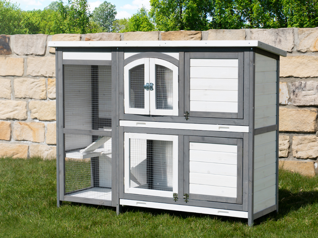 MyAnimal králikáreň MH-02 -140,0 x 48,0 x 108,0 cm Farba: šedo/biela