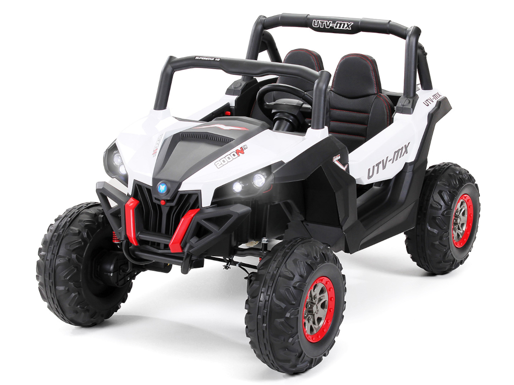 Detské elektrické autíčko UTV Buggy MX spohonom 4x4 Farba: čierno - biela