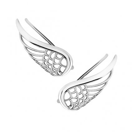 Stříbrné náušnice křídla