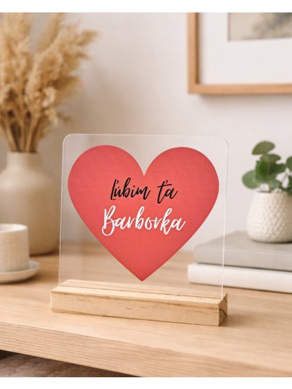 AKRYLOVÁ TABUĽKA - SRDIEČKO