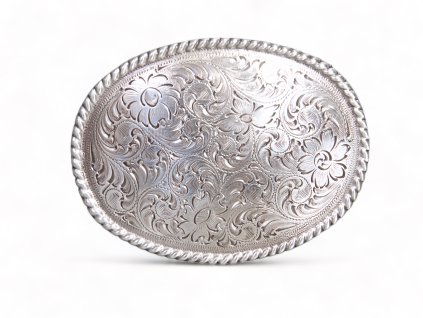 Přezka Floral rope edge silver