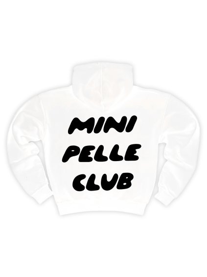 Bílá mikina Mini Pelle Club | Černý potisk