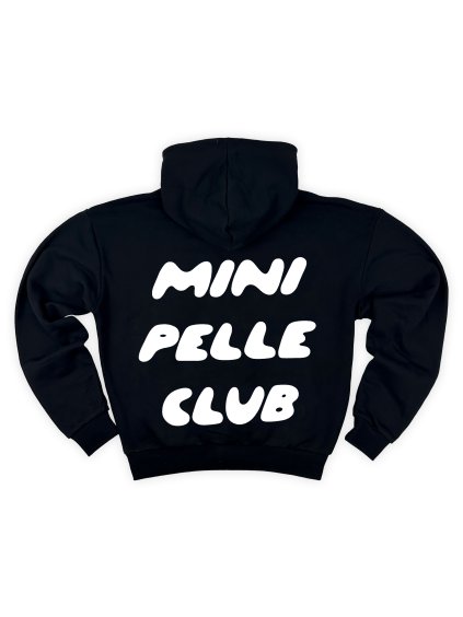 Mikina černá bílý text zadní