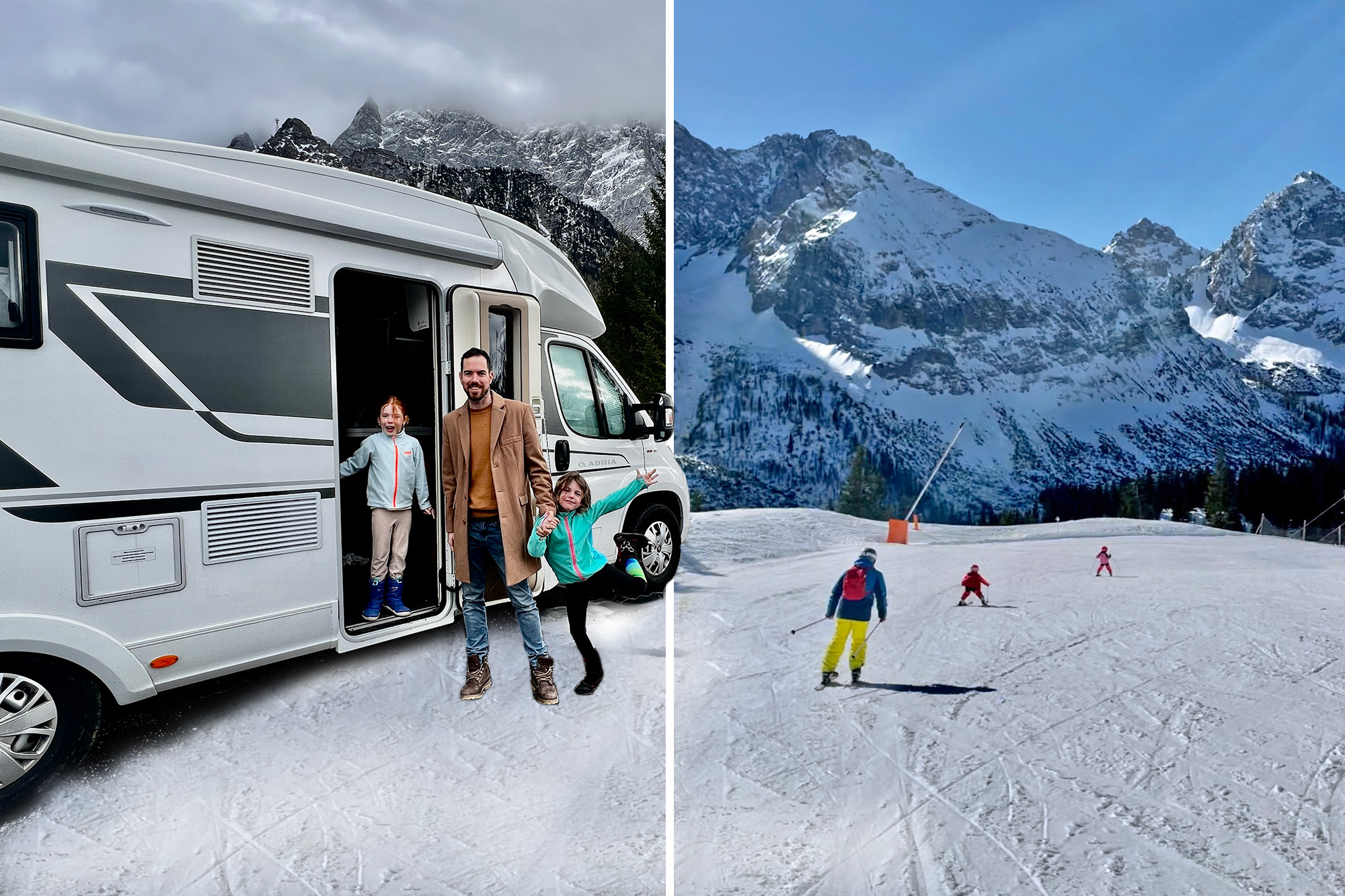 Karavanem s dětmi na lyžovačku do Alp: Kam jet a kolik vás to bude stát