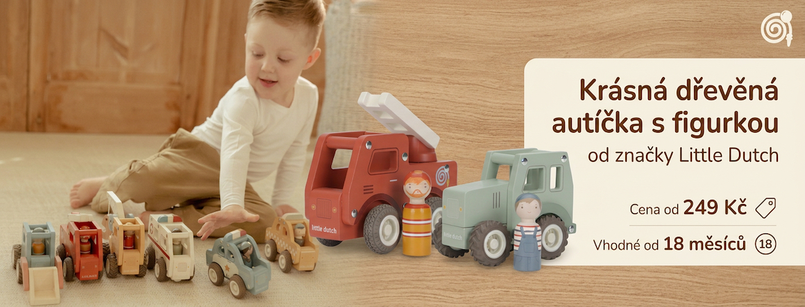 Krásná dřevěná autíčka Little Dutch