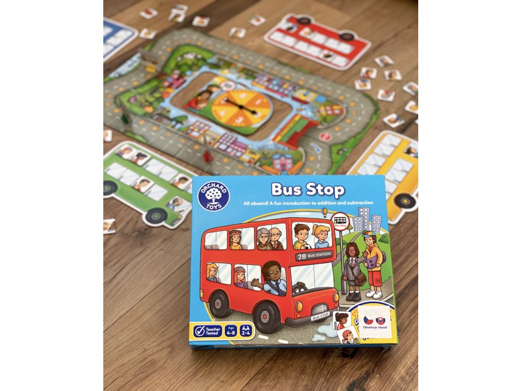 Autobusy: Nastupovat, vystupovat - hra na sčítání a odčítání| Orchard toys