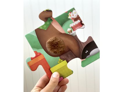 Hmatové podlahové puzzle Zvířátka na oslavě | Eureka Kids, 16 dílků