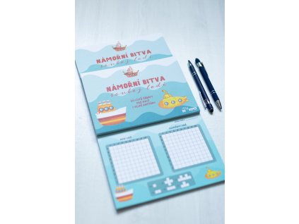 Papírová hra Námořní bitva lodě A5 trhací blok 50 listů VEPEZ4