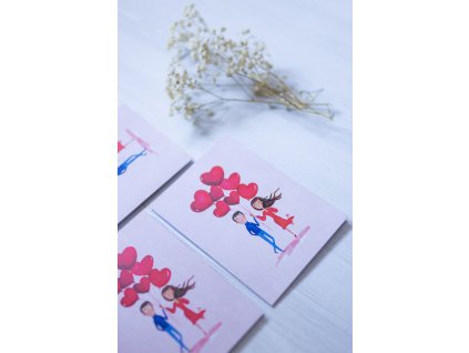 Blahopřání Balónky z lásky tmavovlasí VEPEZ3