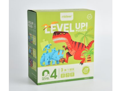 Puzzle 3v1: Dinosauři (54, 70 a 88 dílků) | Mideer