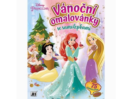 0005752 vanocni omalovanky se samolepkami disney princezny