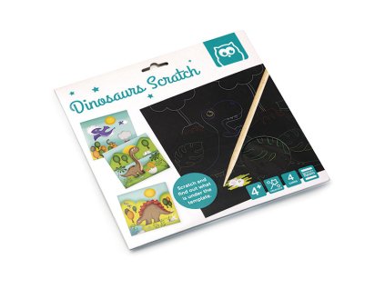 scratch art dinosaurios