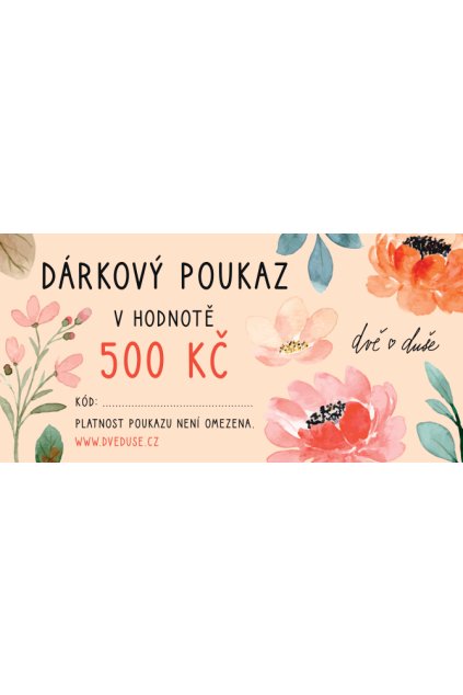 Elektronický dárkový poukaz 500 Kč