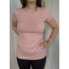 Siluetkové tričko krátký rukáv bambus s bavlnou pískové
