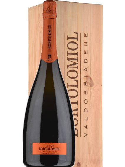 Bortolomiol SENIOR Prosecco Superiore DOCG Millesimato extra dry Magnum 1.5L wooden box