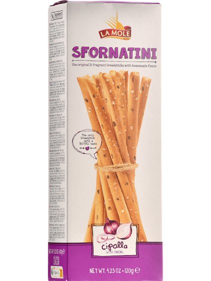 LA MOLE Grissini Sfornatini cibule 120g