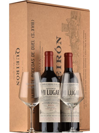Bodegas Ontaňón Queirón Mi Lugar červené dárková kazeta 2 lahve + 2 sklenice