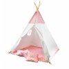 2402 6 detsky stan teepee ruzovy s polstarky