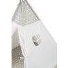 2414 4 detsky stan teepee bilosedy s kosem vlajkami a polstarky