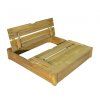 drewniana piaskownica dla dzieci z siedzeniami 120x120x62 cm (4)