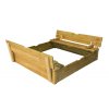 drewniana piaskownica dla dzieci z siedzeniami 120x120x62 cm (2)