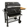 grill weglowy 1135x50x107 cm z zeliwnym rusztem i drewniana polka (1)