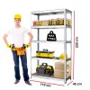 Kovový regál 5 polic pozinkovaný 220x110x45cm nosnost 750kg