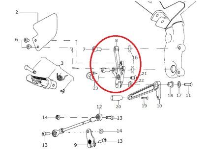 moto morini cnc drzak stupacky cerny