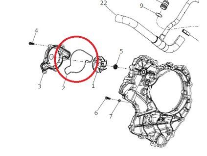 moto morini tesneni krytu vodni pumpy