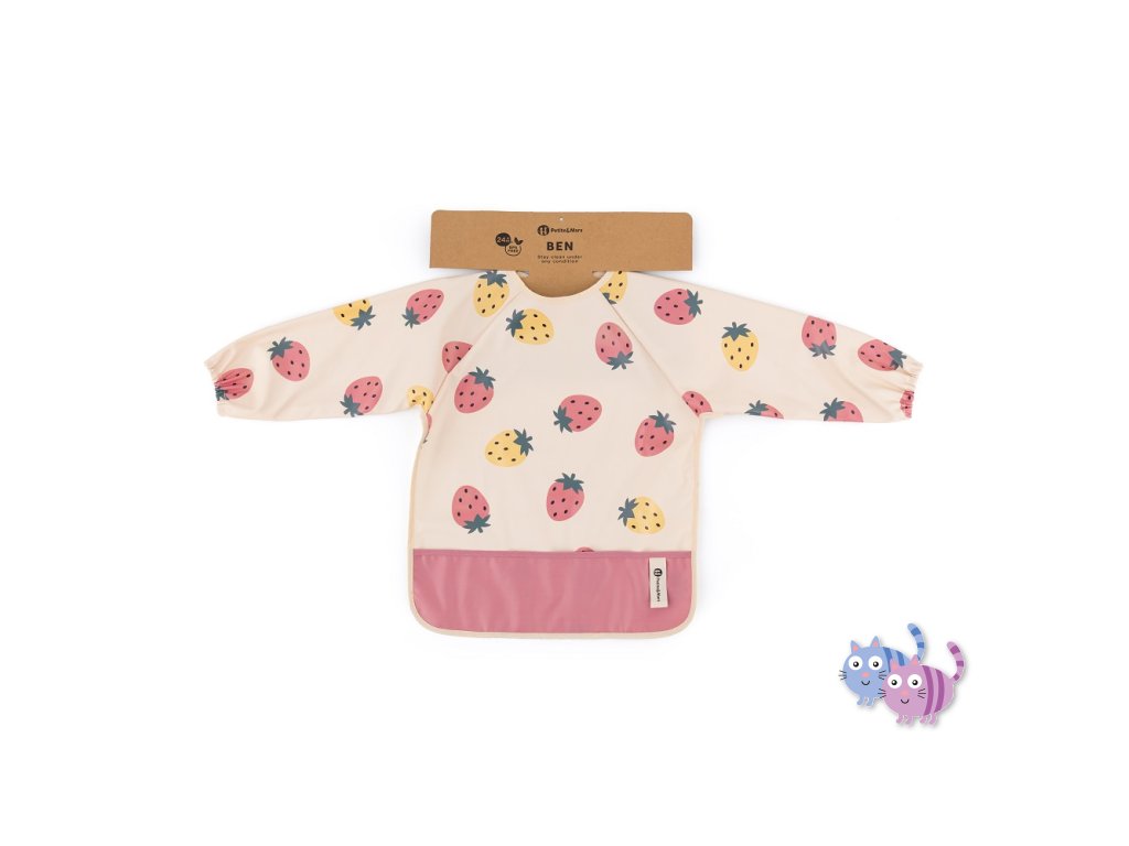 PETITE&MARS Bryndák s dlouhým rukávem Ben Beige Strawberies