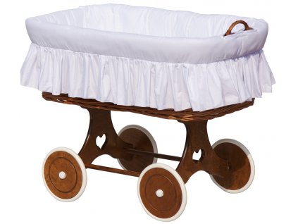 Proutěný košík na miminko Scarlett Péťa - bílá