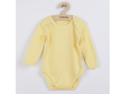 Kojenecké body s dlouhým rukávem New Baby Pastel žluté