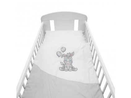 2-dílné ložní povlečení New Baby Zebra exclusive 90/120 bílo-šedé