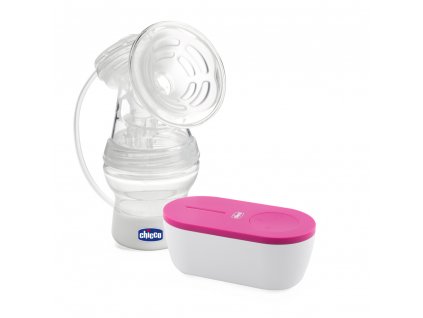 CHICCO Odsávačka mateřského mléka elektrická přenosná Travel Pink USB