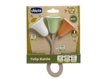 CHICCO Chrastítko Tulipán Eco+ 3m+