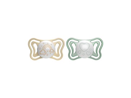 CHICCO Dudlík Physio Light silikonový noční 2-6m, 2ks